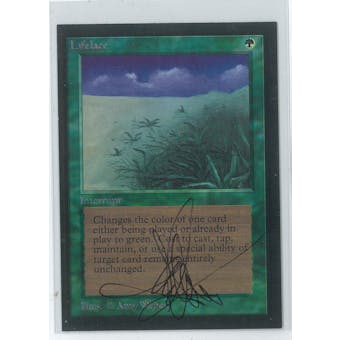 Magic the Gathering Beta Artist Proof Lifelace - SIGNED AND ALTERED BY AMY WEBER