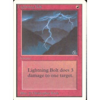 Magic the Gathering Unlimited Single Lightning Bolt - SLIGHT PLAY (SP)