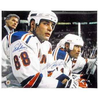 Mark Messier & Eric Lindros Autographed New York Rangers 16x20 Photograph (Steiner)