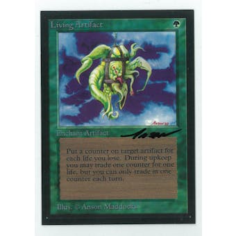 Magic the Gathering Beta Artist Proof Living Artifact - SIGNED BY ANSON MADDOCKS
