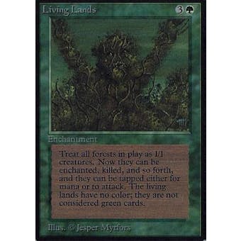 Magic the Gathering Alpha Living Lands MODERATELY PLAYED (MP)