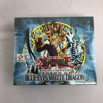 Yu-Gi-Oh Legend of Blue Eyes White Dragon 1st Edition Booster Box LOB BEWD Wavy 1st Printing GRAIL!