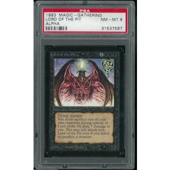 Magic the Gathering Alpha Lord of the Pit PSA 8