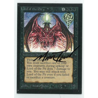 Magic the Gathering Beta Artist Proof Lord of the Pit - SIGNED BY MARK TEDIN