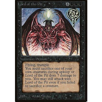 Magic the Gathering Beta Single Lord of the Pit - MODERATE PLAY (MP)