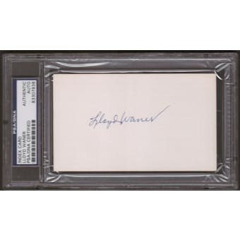 Lloyd Warner Autograph (Index Card) PSA/DNA Certified *7938