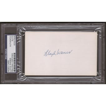 Lloyd Warner Autograph (Index Card) PSA/DNA Certified *7939