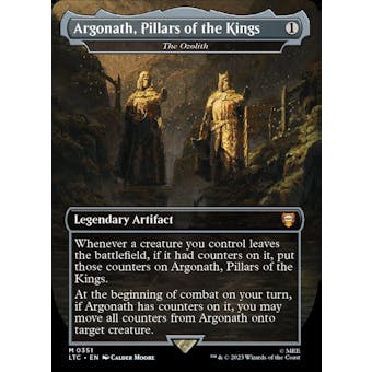 Magic the Gathering LOTR BORDERLESS SURGE FOIL Argonath, Pillars of the Kings (The Ozolith) NEAR MINT (NM)