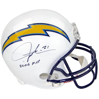 LaDainian Tomlinson Autographed San Diego Chargers Full Size Replica Helmet W/ MVP Inscript. (Tomlinson Holo)