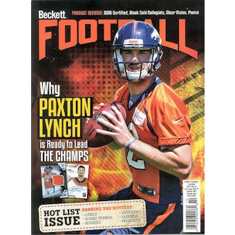 2016 Beckett Football Monthly Price Guide (#309 October) (Paxton Lynch)