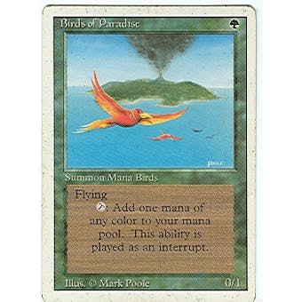 Magic the Gathering 3rd Ed (Revised) Single Birds of Paradise - MODERATE PLAY (MP)
