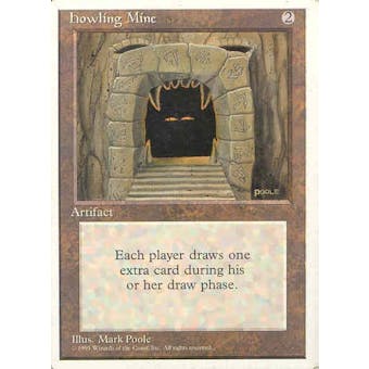 Magic the Gathering 4th Edition Single Howling Mine - MODERATE PLAY (MP)