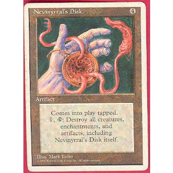 Magic the Gathering 4th Edition Single Nevinyrral's Disk - MODERATE PLAY (MP)