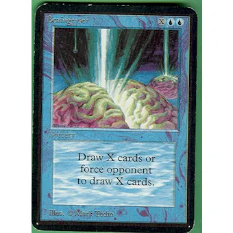 Magic the Gathering Alpha Single Braingeyser - SLIGHT PLAY (SP)