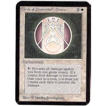Magic the Gathering Alpha Single Circle of Protection: Green - NEAR MINT (NM)