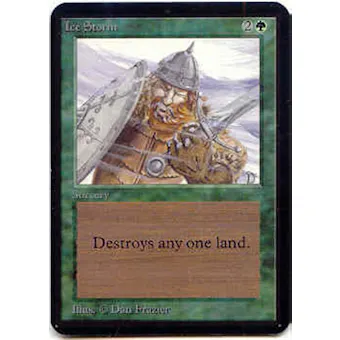 Magic the Gathering Alpha Single Ice Storm - SLIGHT PLAY (SP)