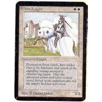 Magic the Gathering Alpha Single White Knight - MODERATE PLAY (MP)