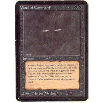Magic the Gathering Alpha Single Word of Command - SLIGHT PLAY (SP)