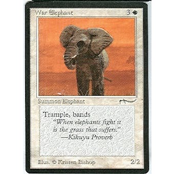 Magic the Gathering Arabian Nights Single War Elephant (b) - SLIGHT PLAY (SP)