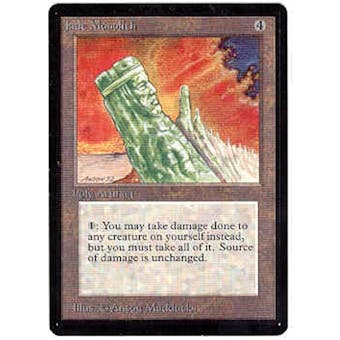 Magic the Gathering Beta Jade Monolith MODERATELY PLAYED (MP)