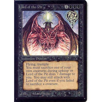 Magic the Gathering Beta Single Lord of the Pit - HEAVY PLAY (HP)