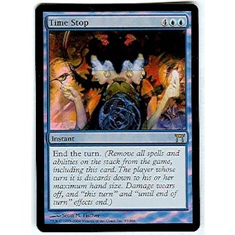 Magic the Gathering Champs of Kamigawa Single Time Stop Foil - SLIGHT PLAY (SP)