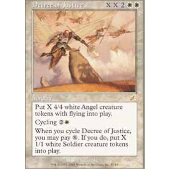 Magic the Gathering Scourge Single Decree of Justice - SLIGHT PLAY (SP)