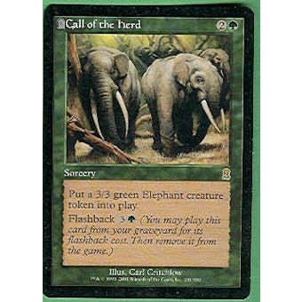 Magic the Gathering Odyssey Single Call of the Herd - SLIGHT PLAY (SP)