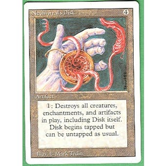 Magic the Gathering 3rd Ed (Revised) Single Nevinyrral's Disk - SLIGHT PLAY (SP)