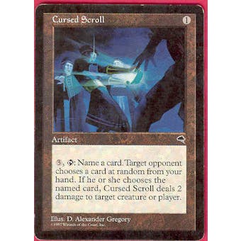 Magic the Gathering Tempest Single Cursed Scroll - MODERATE PLAY (MP)