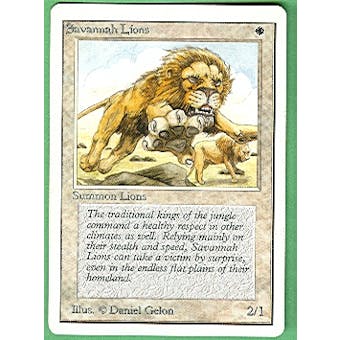 Magic the Gathering Unlimited Single Savannah Lions - SLIGHT PLAY (SP)
