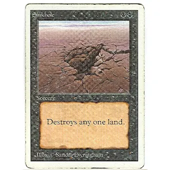 Magic the Gathering Unlimited Single Sinkhole - HEAVY PLAY (HP)