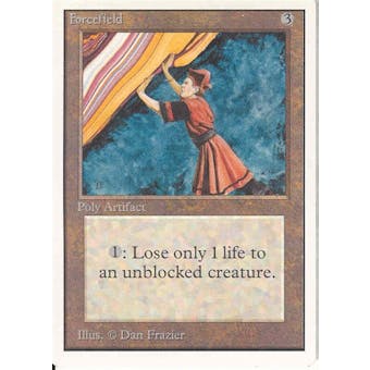 Magic the Gathering Unlimited Single Forcefield - MODERATE PLAY (MP) + back inking