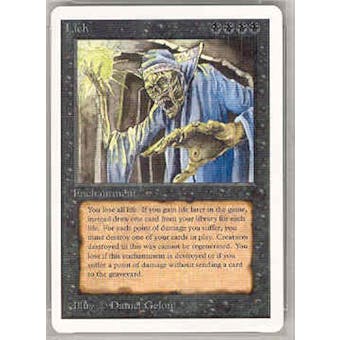Magic the Gathering Unlimited Single Lich - SLIGHT PLAY (SP)