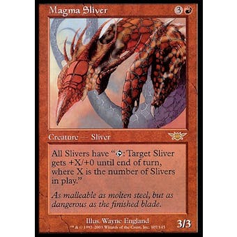Magic the Gathering Legions Single Magma Sliver - MODERATE PLAY (MP)