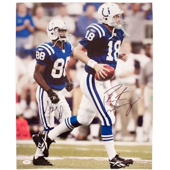 Peyton Manning & Marvin Harrison Autographed Indianapolis Colts 16x20 Photo (JSA)