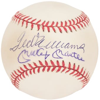 Mickey Mantle & Ted Williams Autographed Official MLB Baseball (Scoreboard)