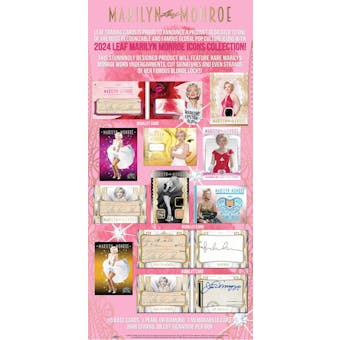 2024 Leaf Marilyn Monroe Icons Collection Hobby 4-Box Case (Presell)