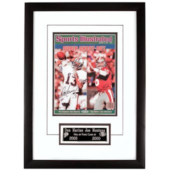 Joe Montana & Dan Marino Autographed Framed Super Bowl XIX Sports Illustrated Issue (UDA)