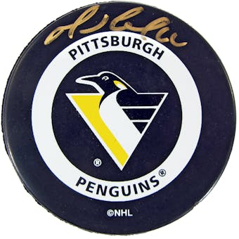 Mario Lemieux Autographed Pittsburgh Penguins Official Puck (Steiner)