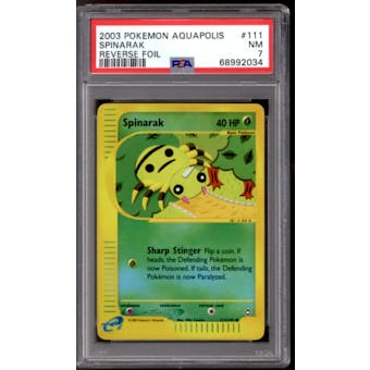 Pokemon Aquapolis Reverse Foil Spinarak 111/147 PSA 7