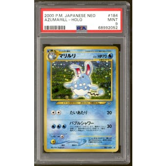 Pokemon Neo Genesis Japanese Azumarill 184 PSA 9
