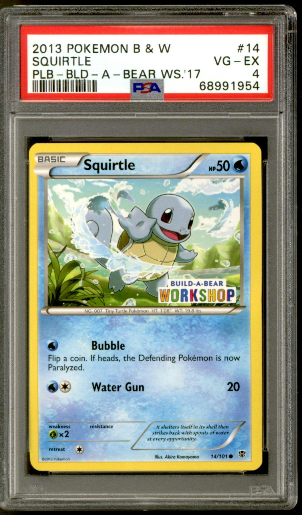 Pokemon BuildABear Promo Squirtle 14/101 PSA 4 DA Card World
