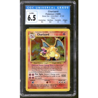 Pokemon Base Set Unlimited Charizard 4/102 CGC 6.5 *071