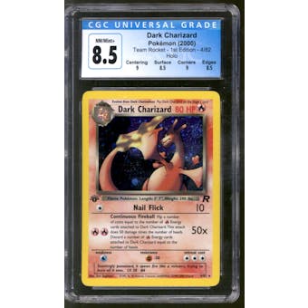 Pokemon Team Rocket 1st Edition Dark Charizard 4/82 CGC 8.5 B++