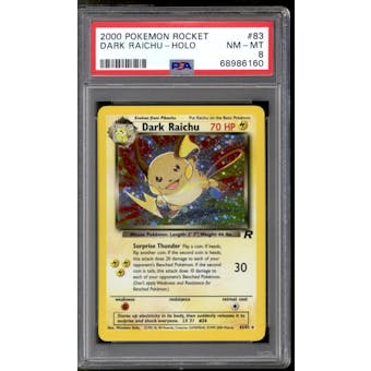 Pokemon Team Rocket Dark Raichu 83/82 PSA 8