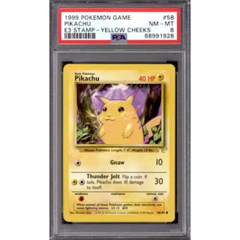 Pokemon Promo E3 Stamp Pikachu (Yellow Cheeks) 58/102 PSA 8