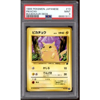 Pokemon Bulbasaur Deck Japanese Pikachu 13 PSA 9