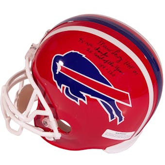 Marv Levy Autographed Buffalo Bills Full Size Football Helmet w Inscriptions