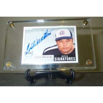Eddie Mathews Baseball Certified Auto Card